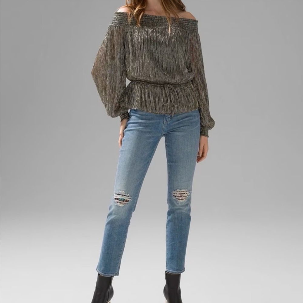 WHBM Destructed Hi-Rise Everyday Soft Jeans Size 10